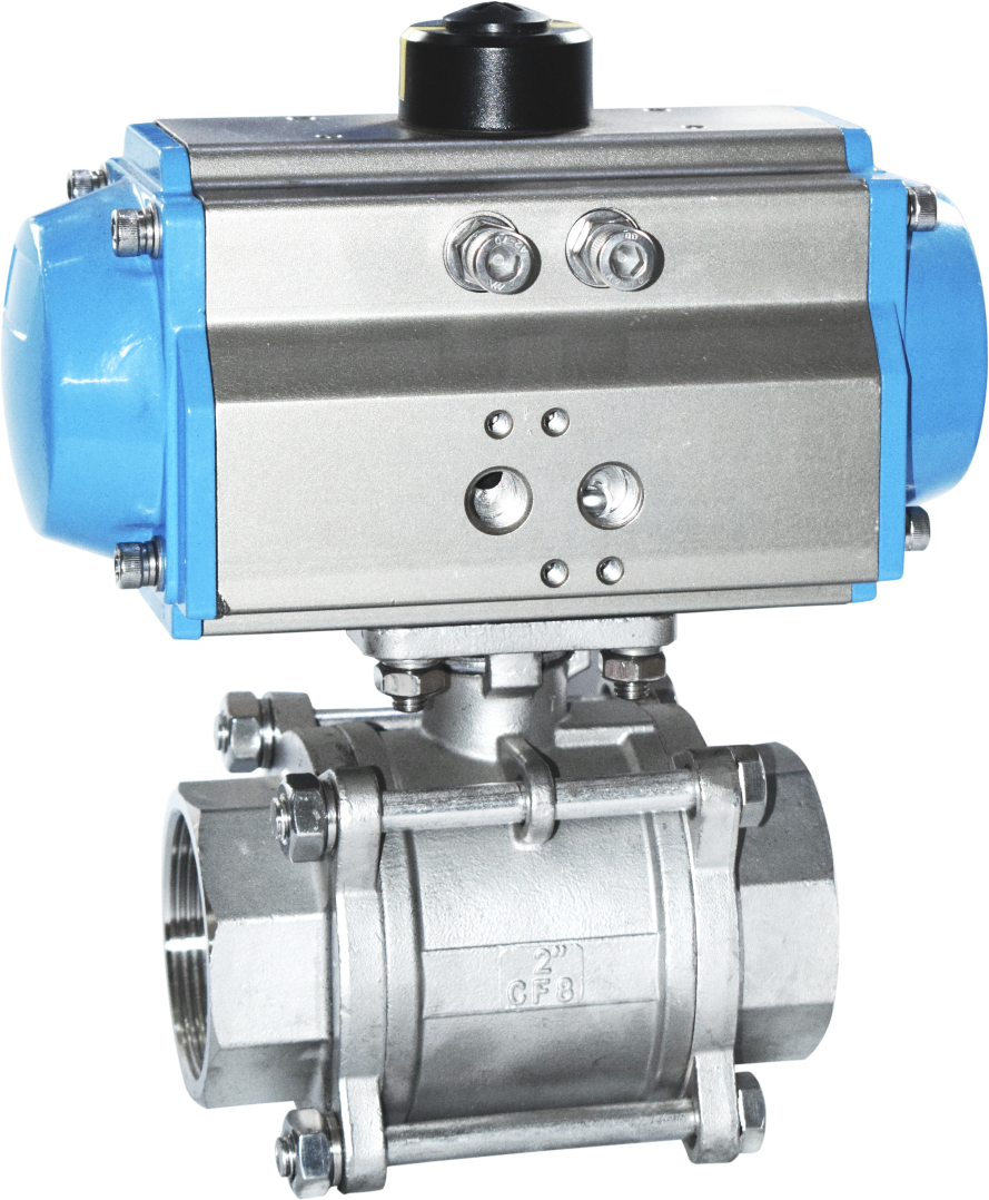 氣動不銹鋼螺紋球閥