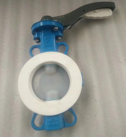 手動對夾襯氟蝶閥