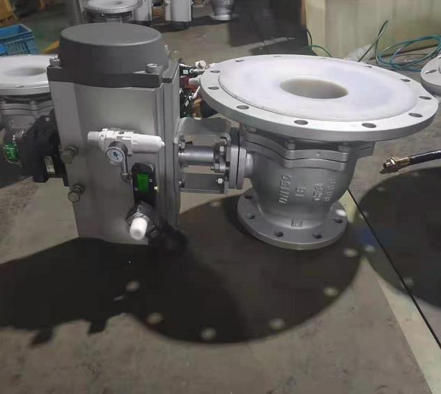 氣動襯氟放料球閥