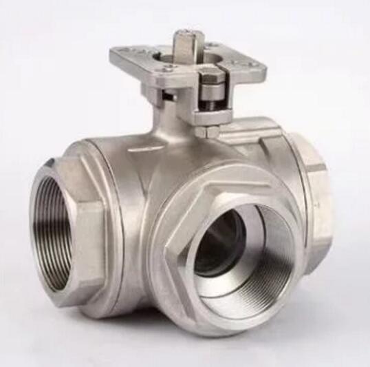 氣動高平臺三通螺紋球閥